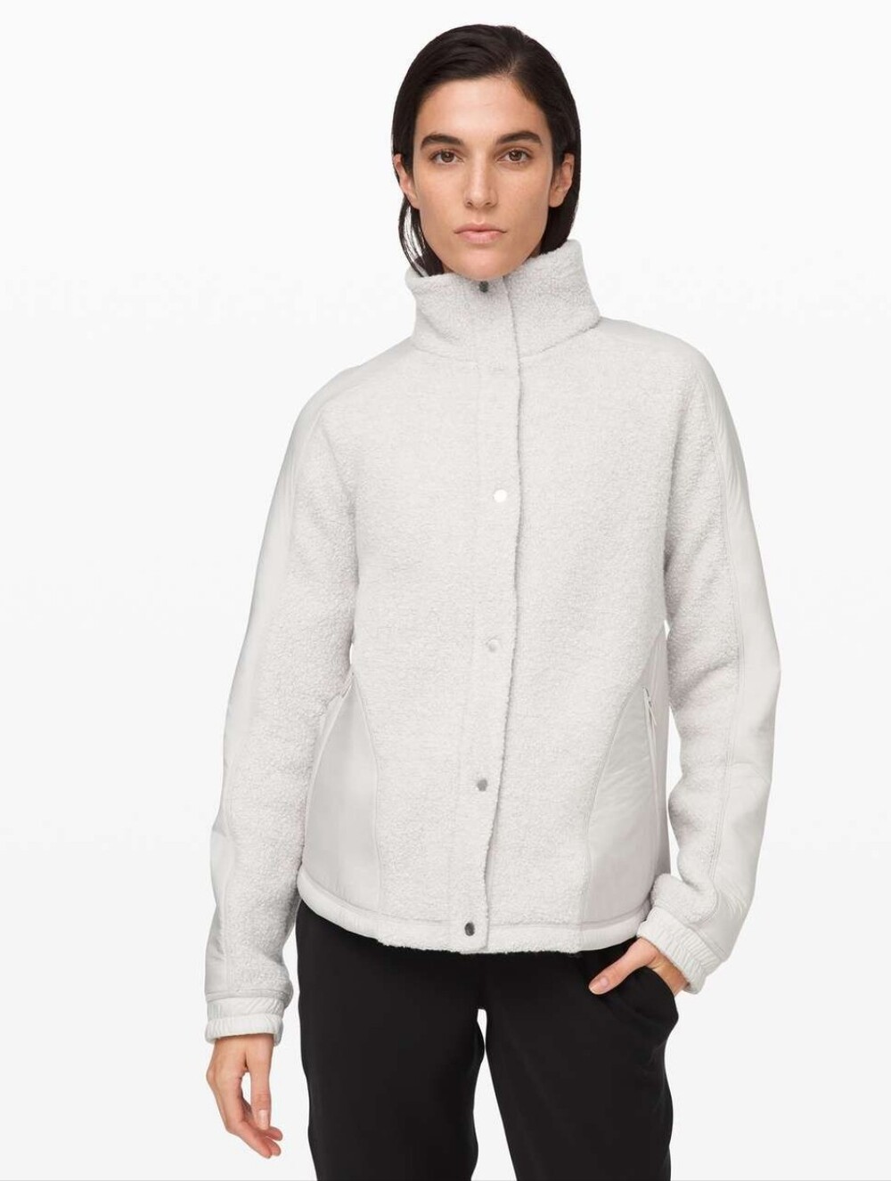 Lululemon Go Cozy Jacket Heathered Ceramic Sz 8